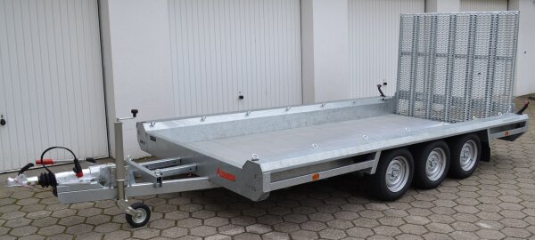 Baumaschinenanhänger Hulco TERRAX-3 3500 394x180 ( Lange Klappe 150 cm )