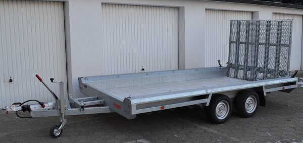Baumaschinenanhänger Hulco TERRAX-2 3500 394x180( Lange Klappe 150 cm )