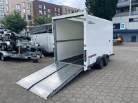 PKW Anh&auml;nger Fabrikat Brian James Typ Box Van 600  3.50m x 1.60m, 2700 Kg wei&szlig;